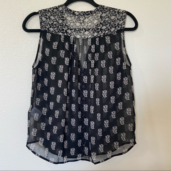 Joie Finnegan Floral Silk Sheer Blouse size XS - Picture 3 of 5